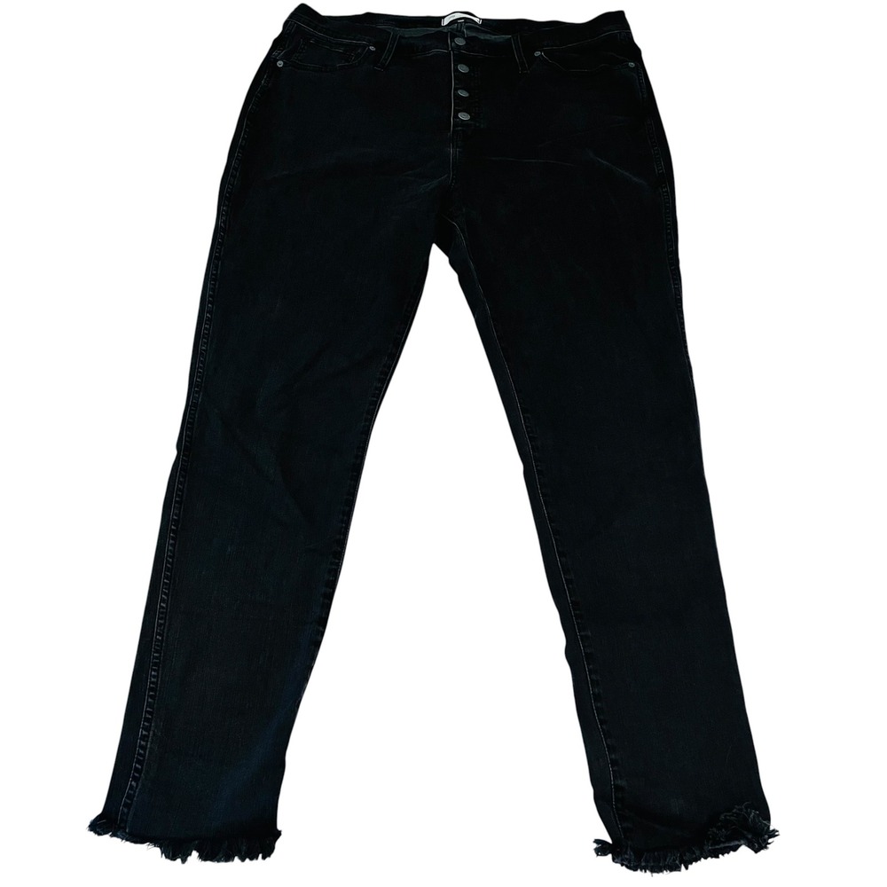 Madewell‎ 10" High Rise Skinny Jeans W35 Tall Black Button Fly NWT